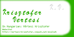 krisztofer vertesi business card